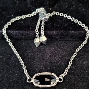 Authentic Kendra Scott Elaina Silver/Black